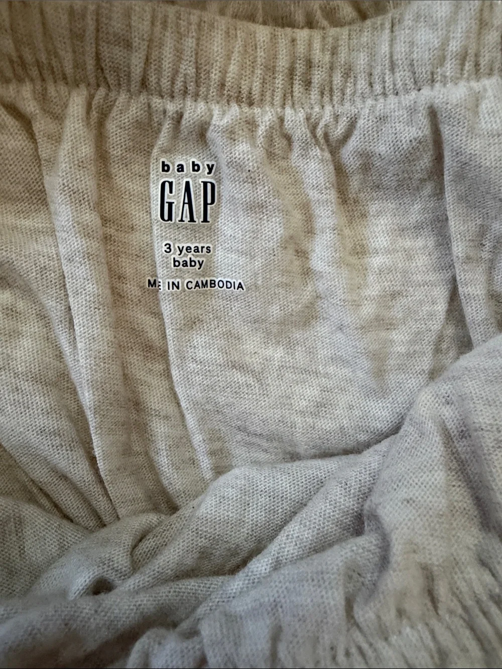 GAP Beige Tie-Shoulder Cotton Romper 3T